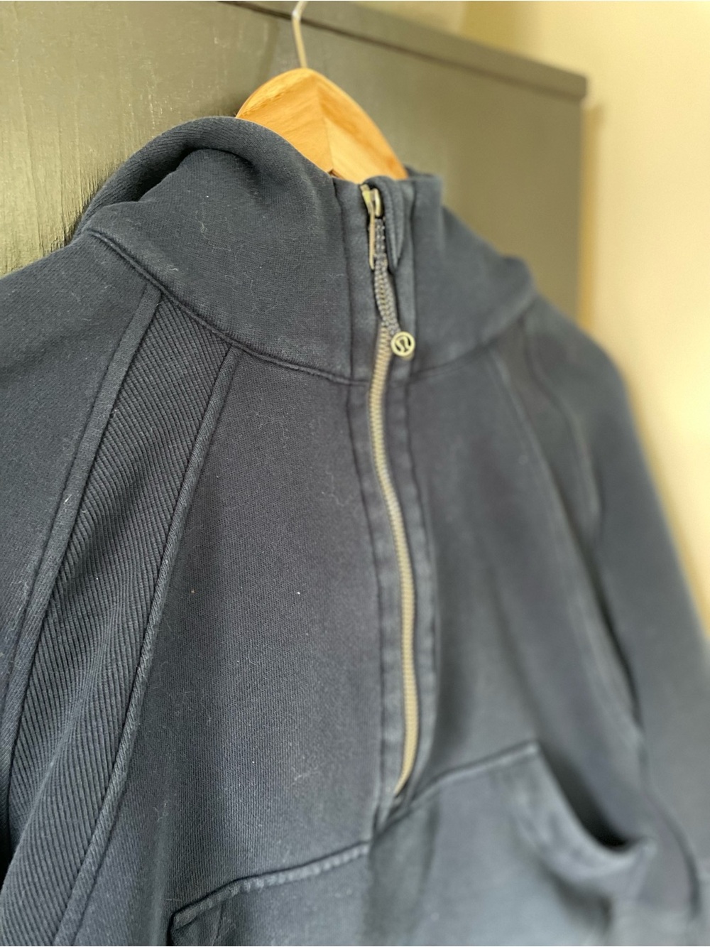 Lululemon Oversized Scuba Half-Zip Hoodie, Navy, XS/S - Picture 2 of 7